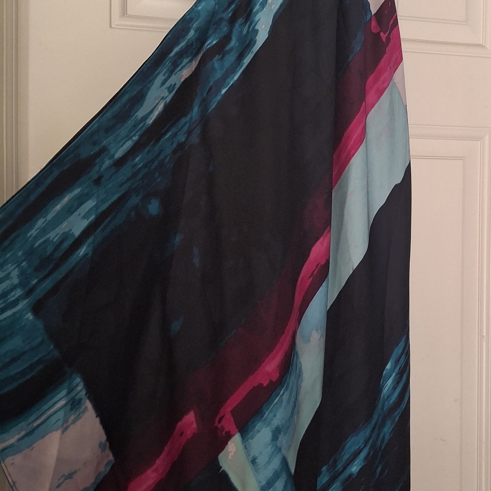 RACHEL Rachel Roy Asymmetrical Dress - Black, Teal, Fuchsia